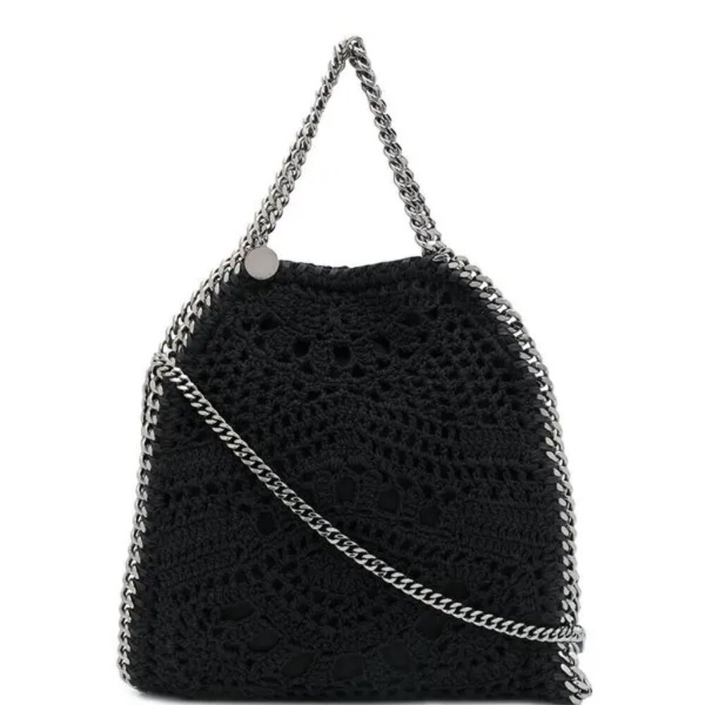 Stella McCartney  falabella crochet tote bag, Black, NWT